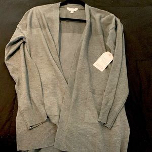 Time and Tru open front cardigan in Charcoal Grey Heather. Size medium (8-10).